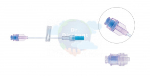 Линии инфузионные Safe Conekt - Mono на одно подключение через луер-лок клапан – внутренний диаметр 1 мм, внешний диаметр 2 мм, длиной 10 см. (75 шт/уп.)